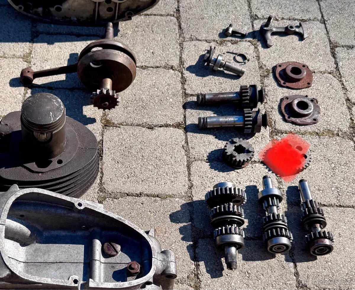 Jawa ČZ kývačka půlbuben, ČZ - díly motoru - 5