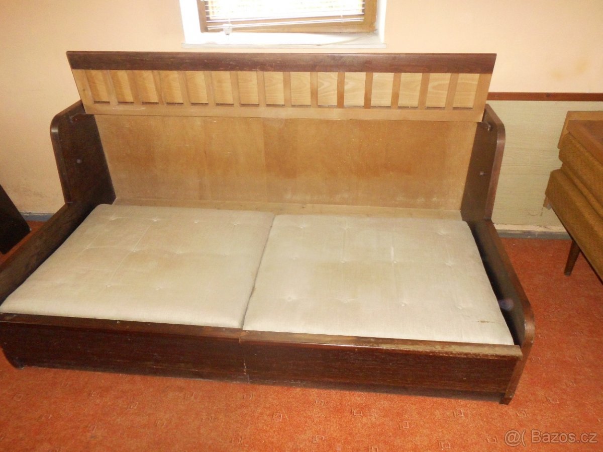 Stary retro shabby chic rozkladaci gauc v Zelezne Rude - 5