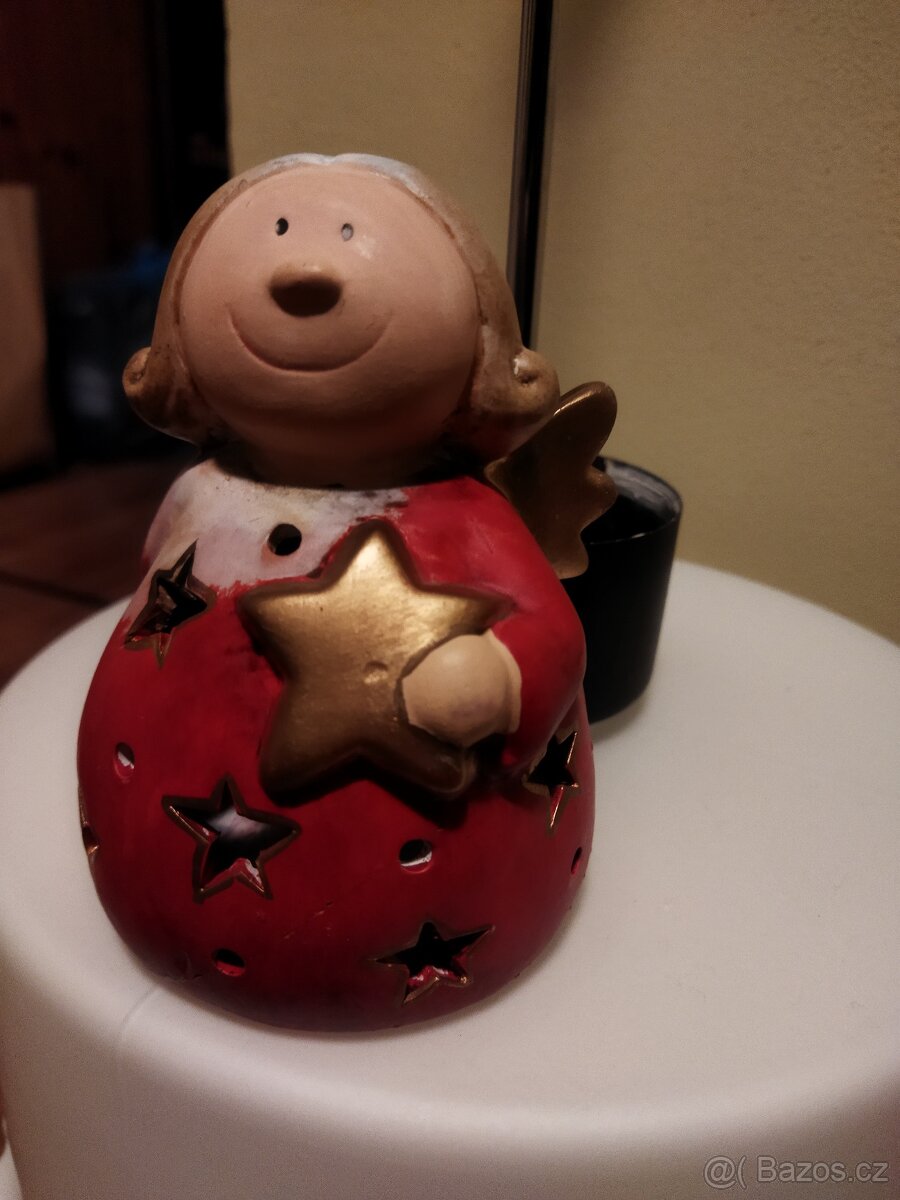 Porcelánové vánoční svícny - 5