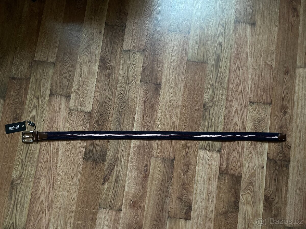 Nový pánský pružný opasek Bandi - modrý s pruhy, L/XL - 5