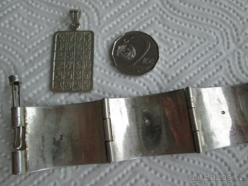 Set stříbrný náramek a přívěsek Egypt - 5