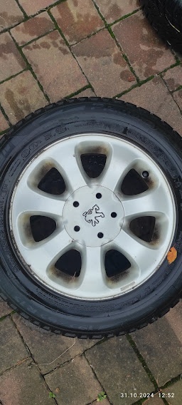 ALU Kola 15, 4x hliník PEUGEOT,CITROEN ,zimní pneu 195/65R15 - 5