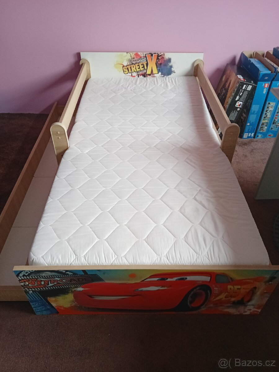 NOVÁ dětská postel Max Disney auta 180x90 se šuplíkem - 5