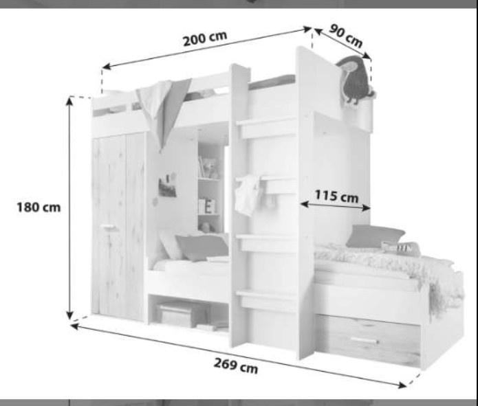 Dětská patrová postel MAXI 1 (dvě ůžka) - 5