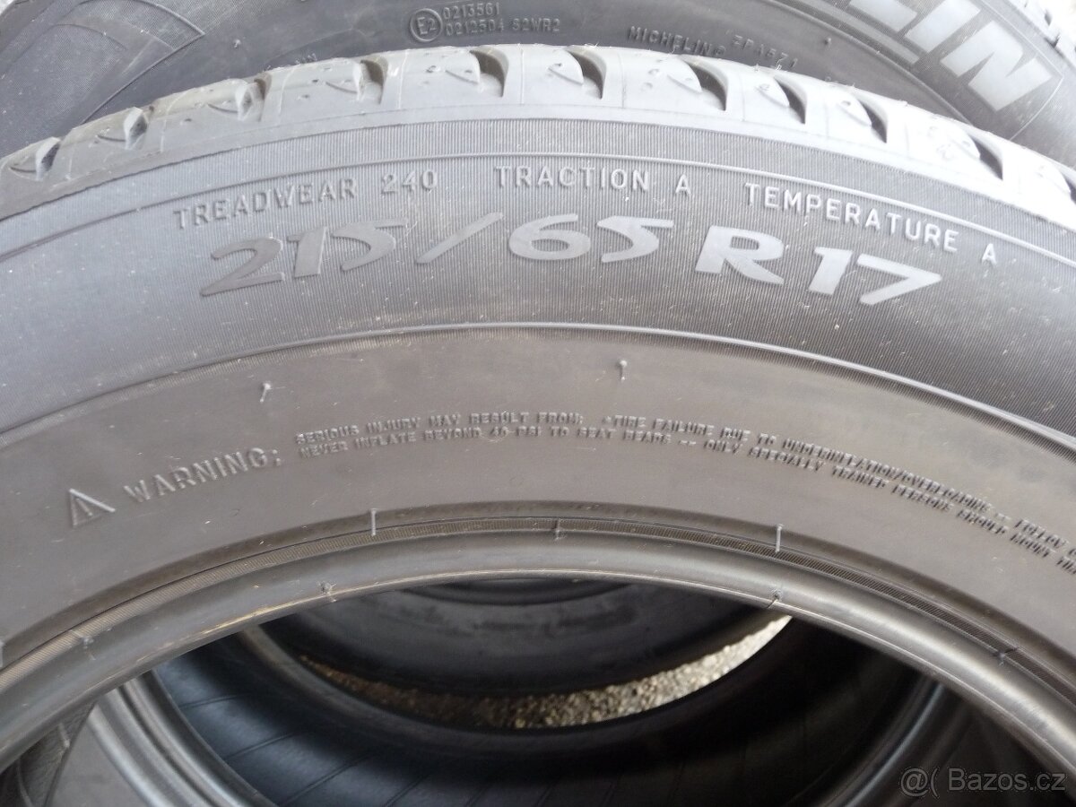 Letní pneu. MICHELIN PRIMACY 3 - 215/65/17 - 5