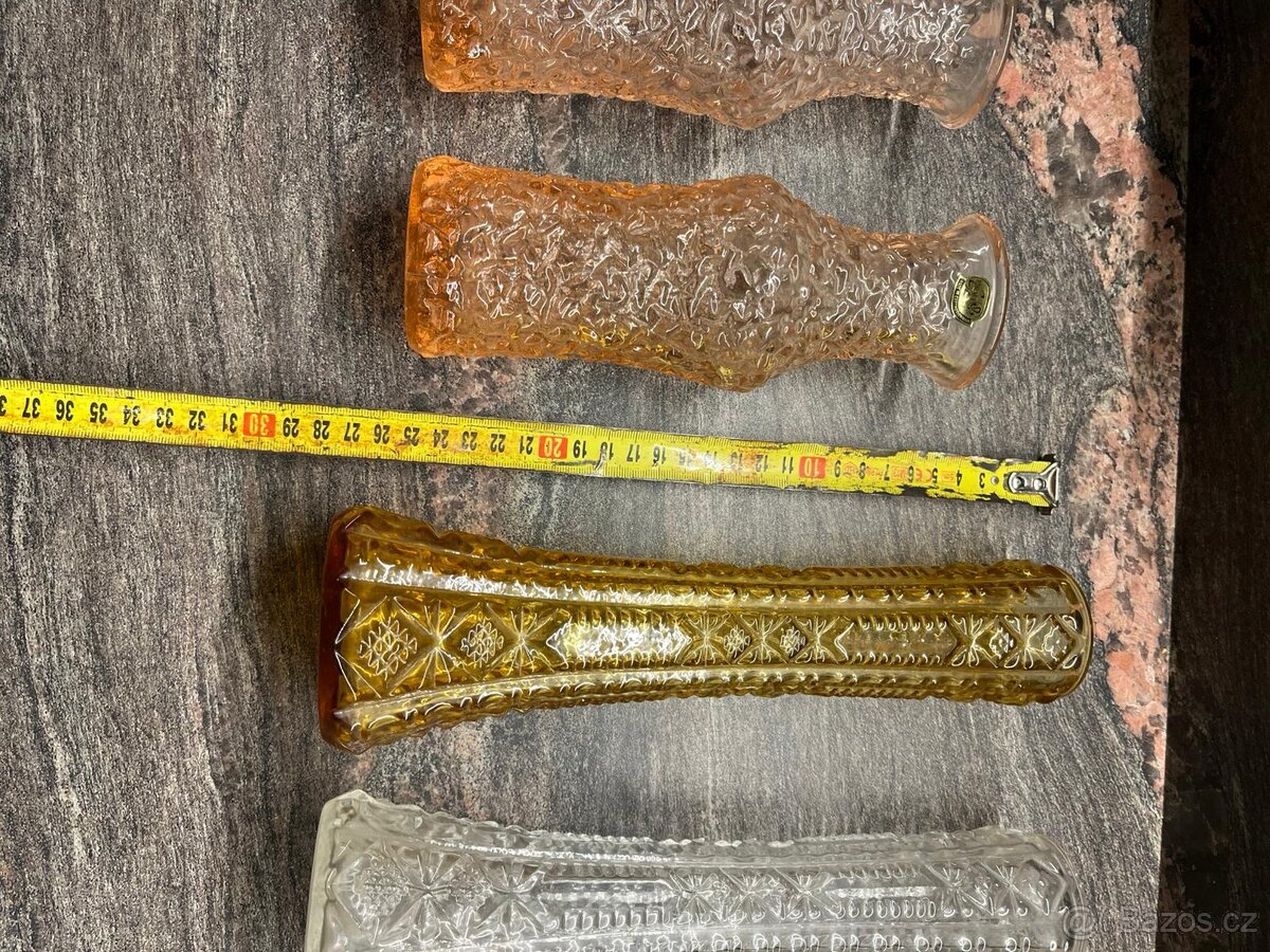 Retro vázy lisované sklo - 5