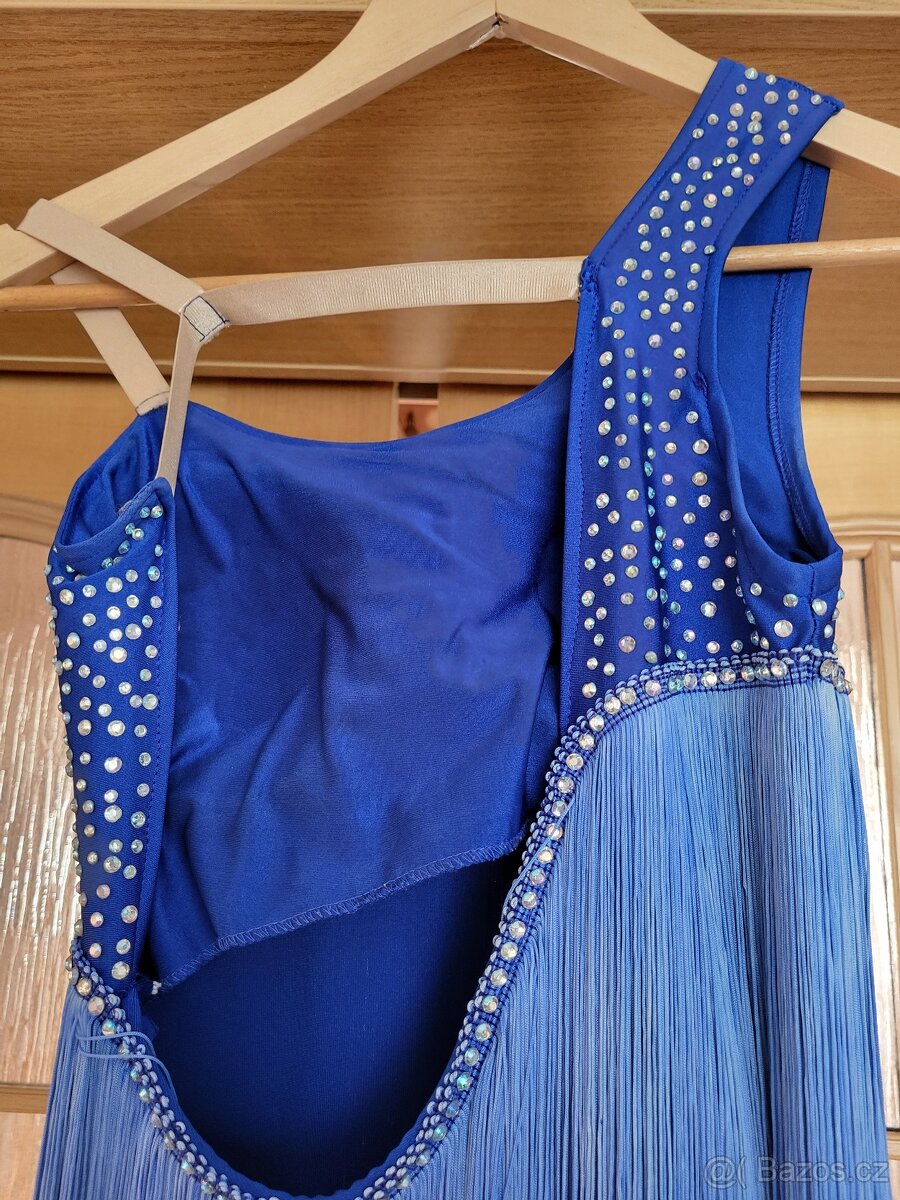 Společenské šaty na latinu - modré - 5