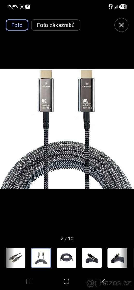 Optický fiber kabel 8K/60Hz,HDMI 2.1 - 5