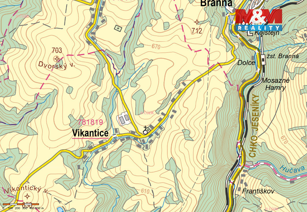 Prodej pozemku k bydlení, 1968 m², Vikantice - 5