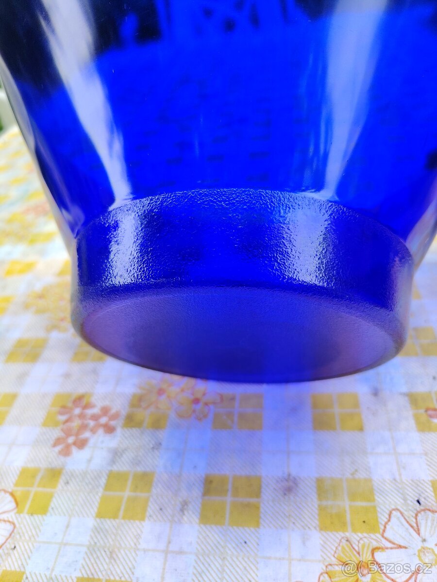 Modrá skleněná mísa na ovoce - 5