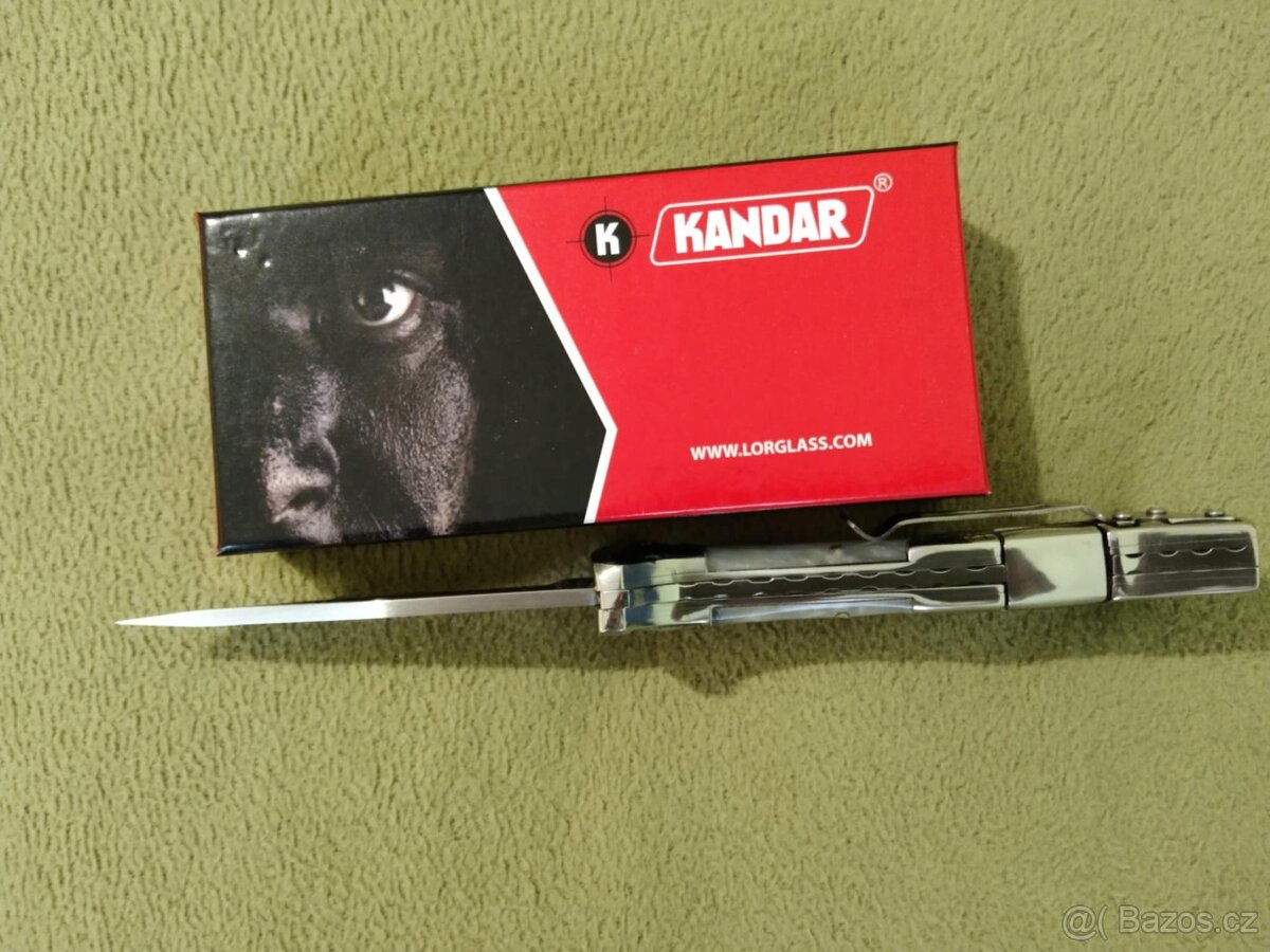 Zavírací lovecký nůž s rytinou Kandar. - 5