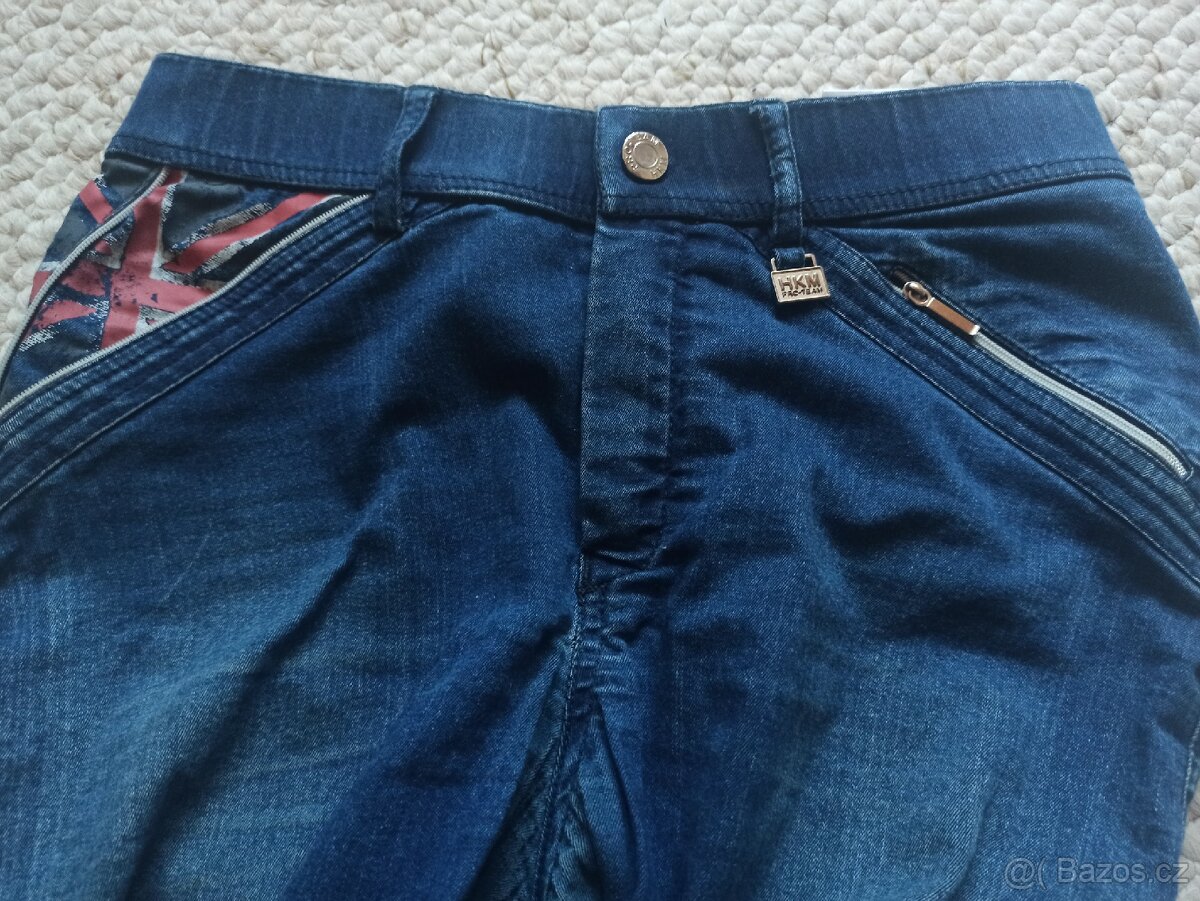 Prodám džínové rajtky HKM Pro Team vel. 176 - 5