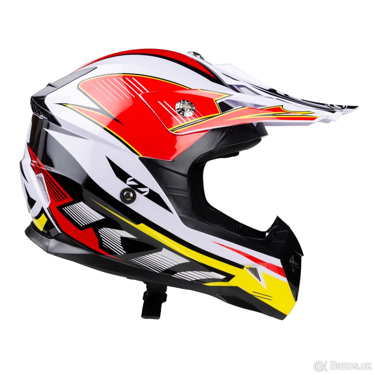 PŘILBA CROSS ZED YL 51/52 cm ČERVENÁ - 5