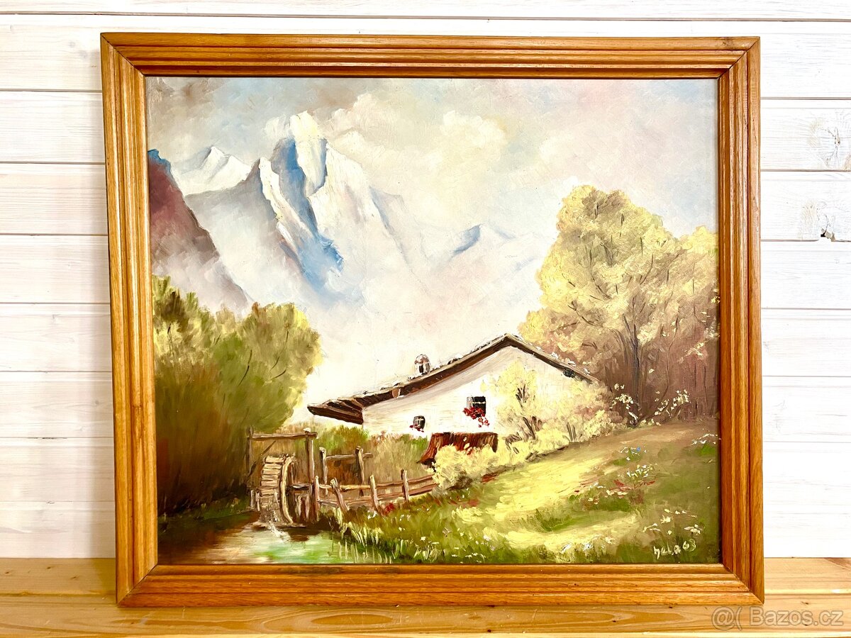 Starý obraz, olejomalba - 5