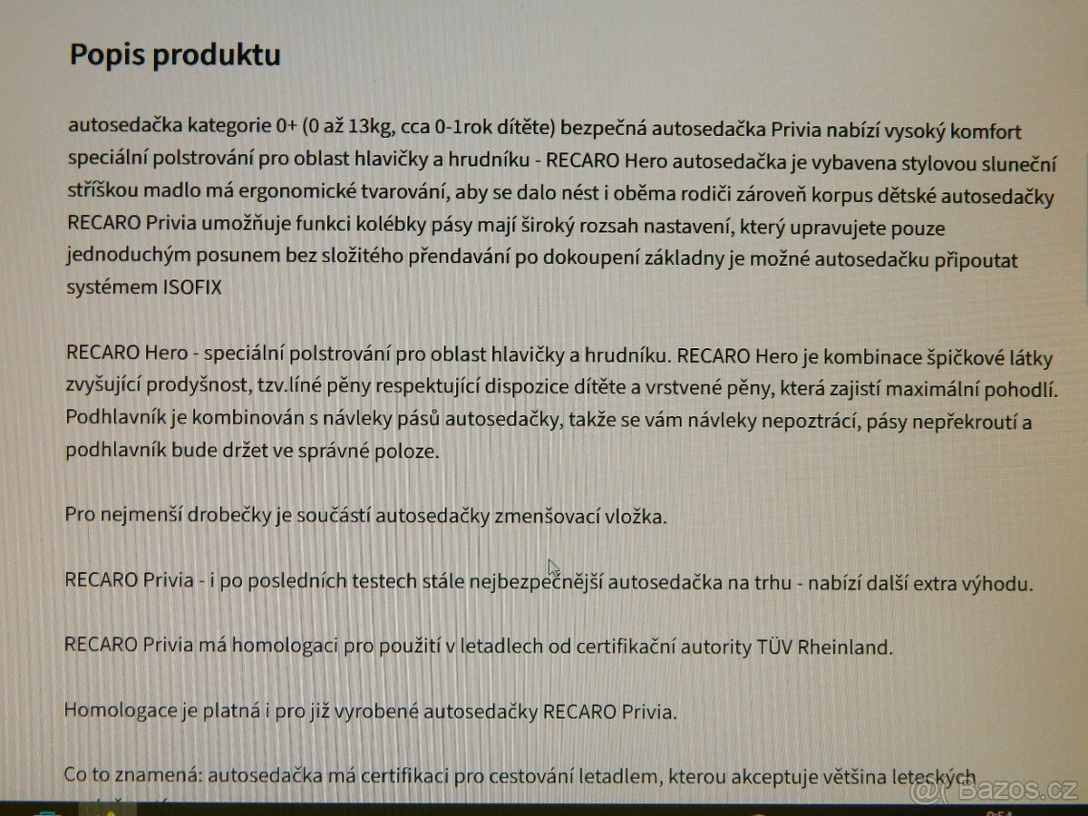 Autosedačka RECARO Privia - 5