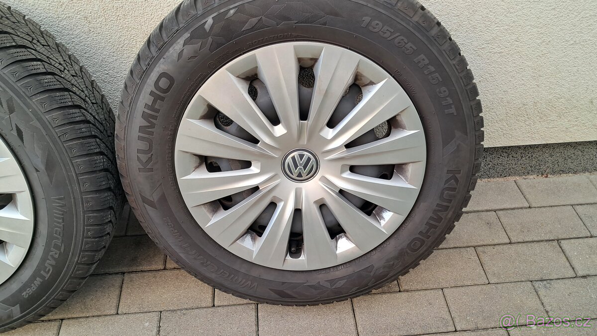 Prodám original zimní kola VW 195 65 15 5x112 - 5