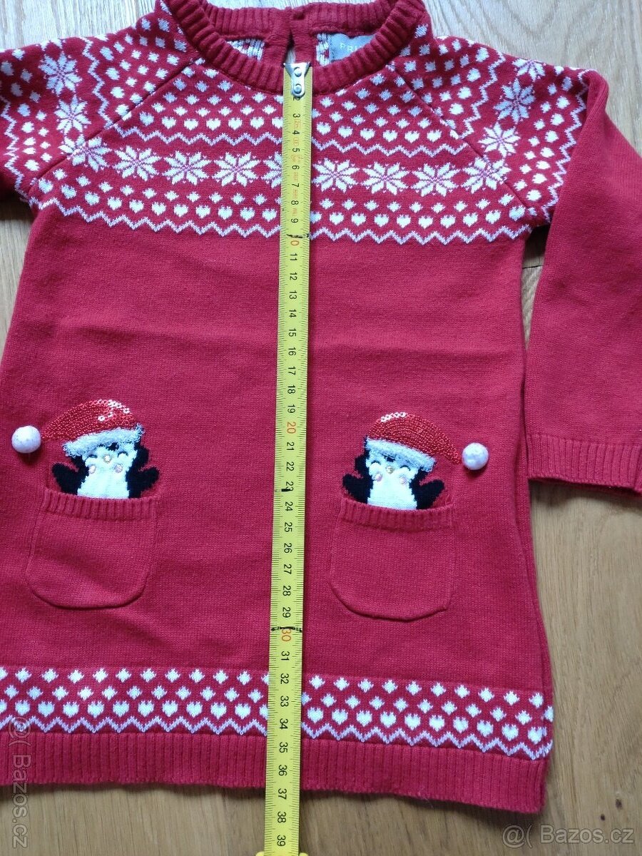 Pletené šatičky - vánoční tučnáci (86) - 5