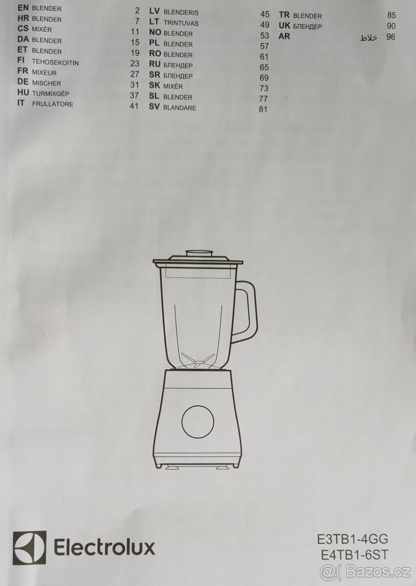 NOVÝ MIXER ELEKTROLUX Create 3 / E3TB1-4GG / - 5