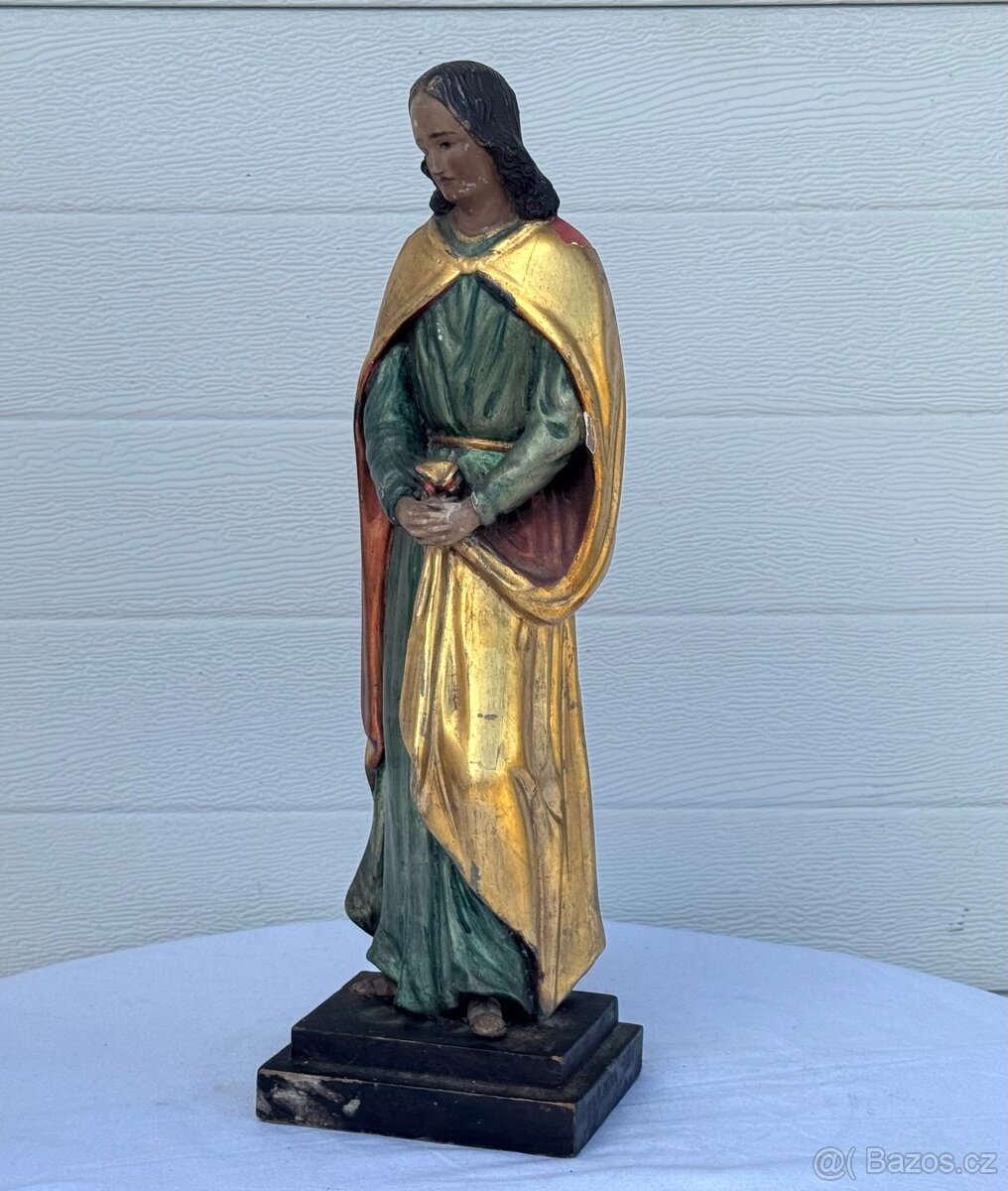 Starožitná socha sv.Jan Evangelista - 5