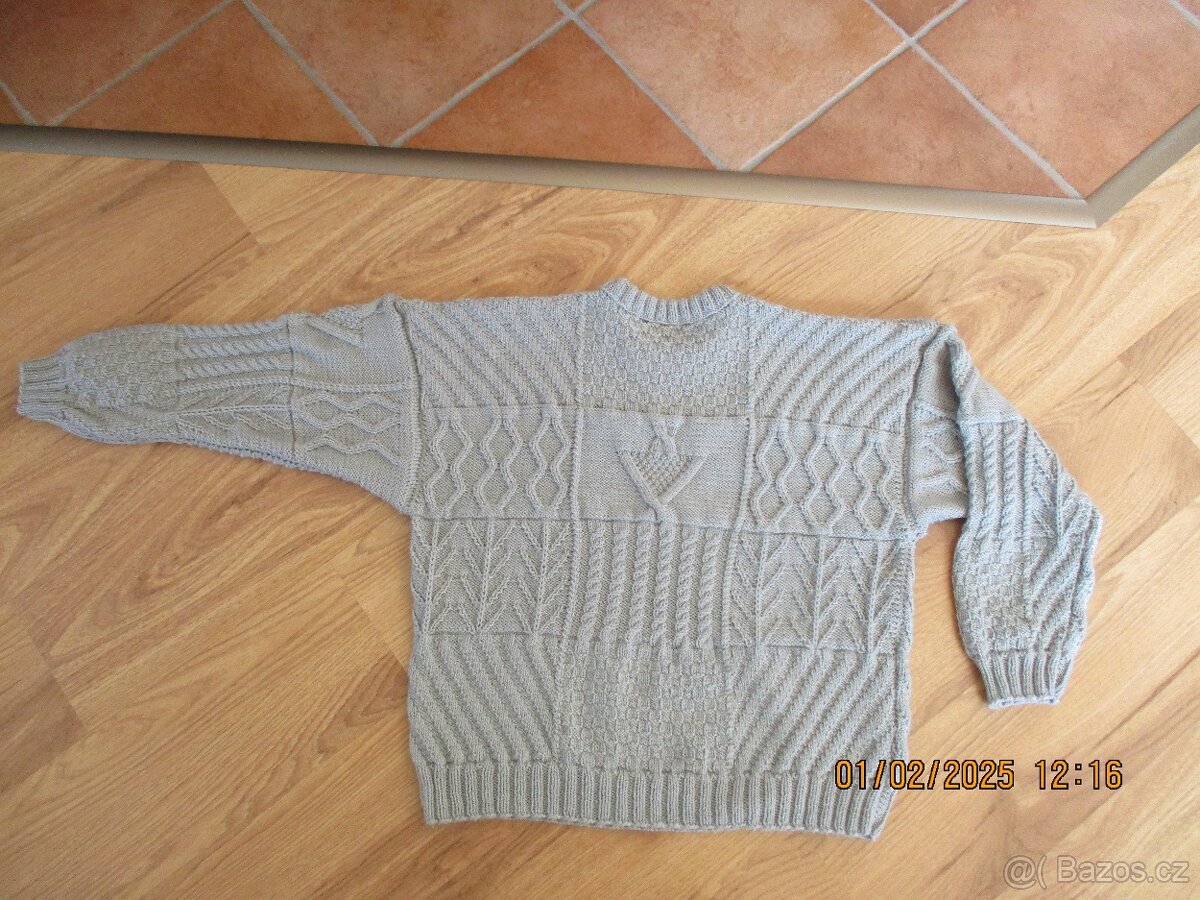 Pánský ručně pletený svetr - 5