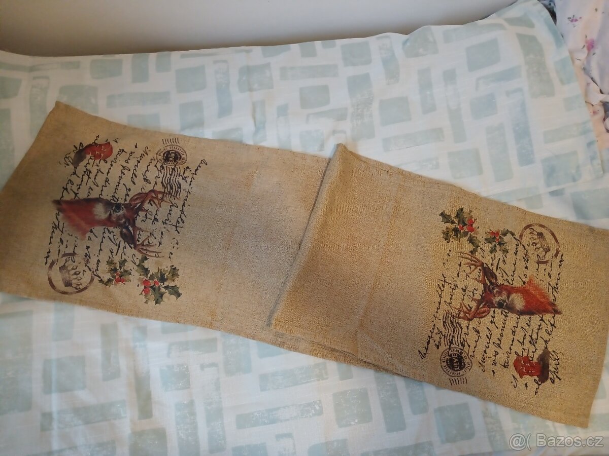 Gobelínový vánoční + myslivecký ubrus vánoční - 5