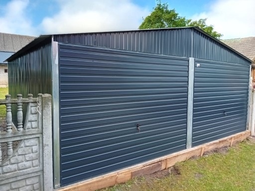 Plechová garáž 6x5m - grafit - 5