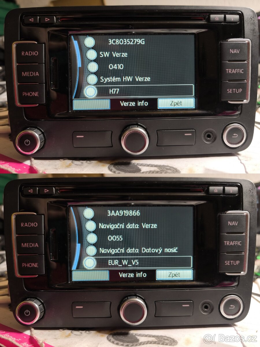 VW RNS315 BT DAB autorádio navigace 3C8035279G - 5