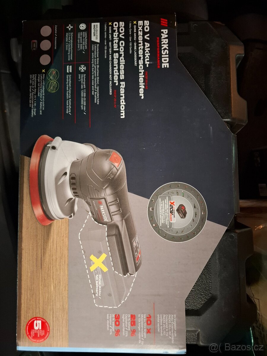 Aku Excentrická bruska parkside perfomance - 5