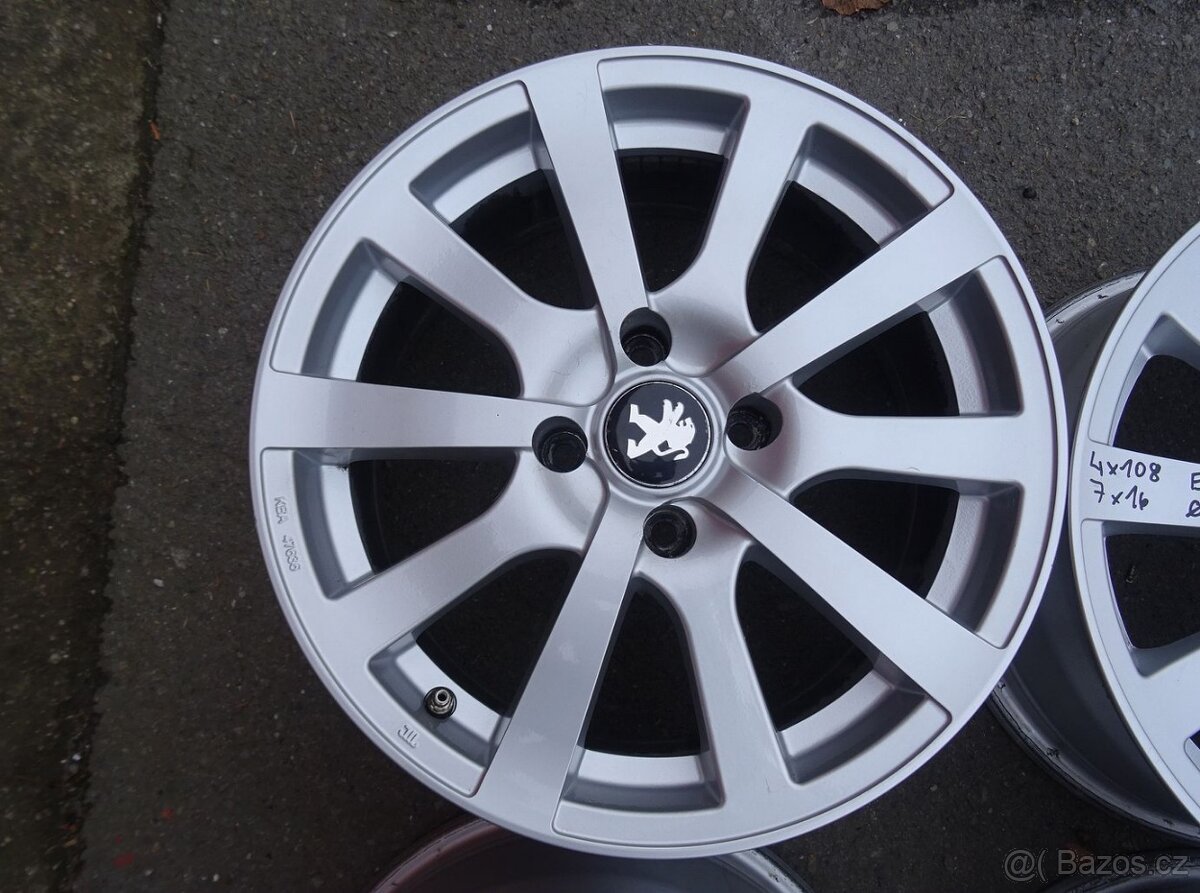 Alu disky na Peugeot, 16", 4x108, ET 25, šíře 7J - 5