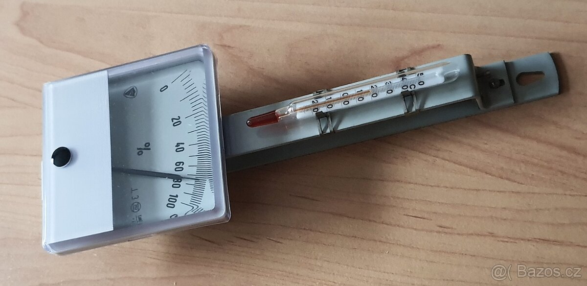 Vlasový hygrometr - analogový vlhkoměr historický - 5