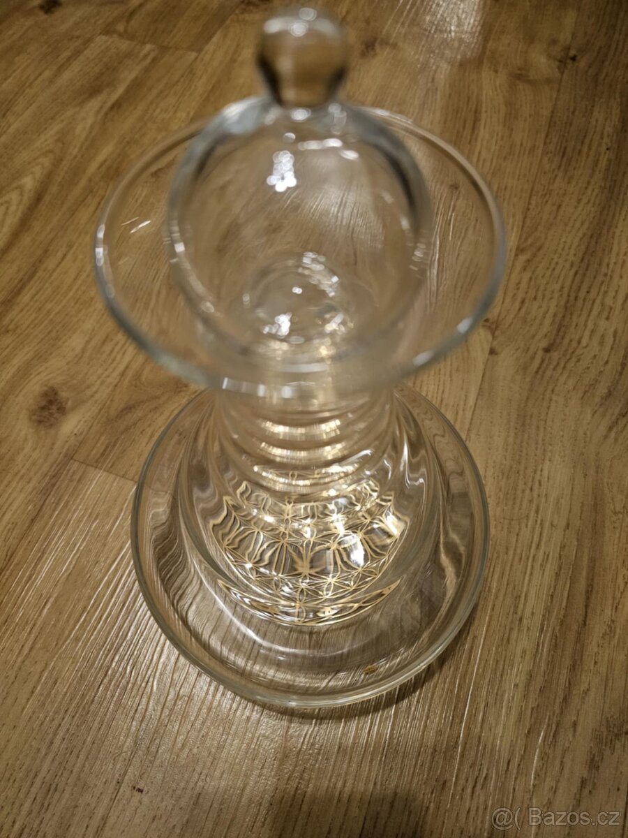 Karafa s pozlaceným květem života - 5