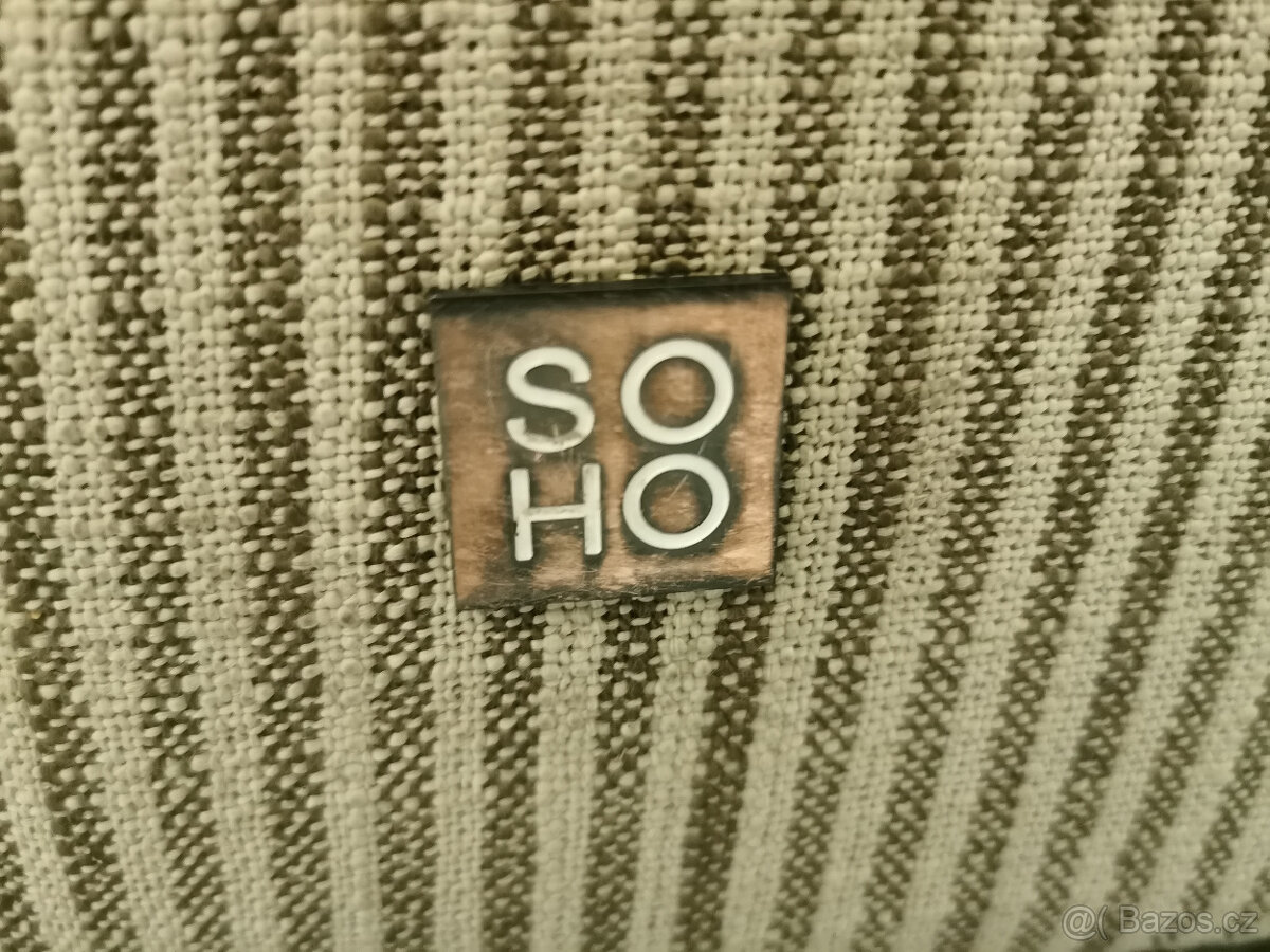 Nový hnědý gauč SOHO FRANKLIN pruhy - 5