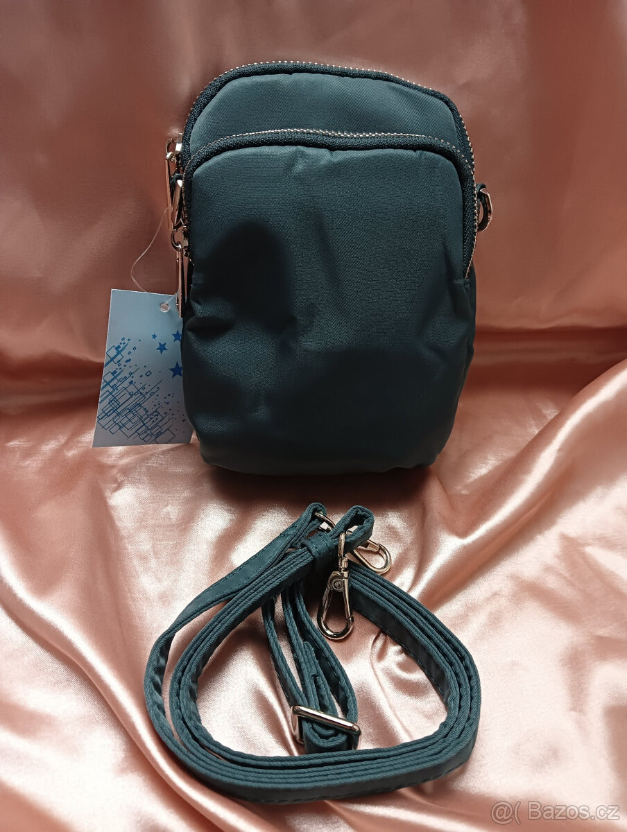 ♥️ Kabelka crossbody přes rameno / zeleno-modrá taška - nová - 5