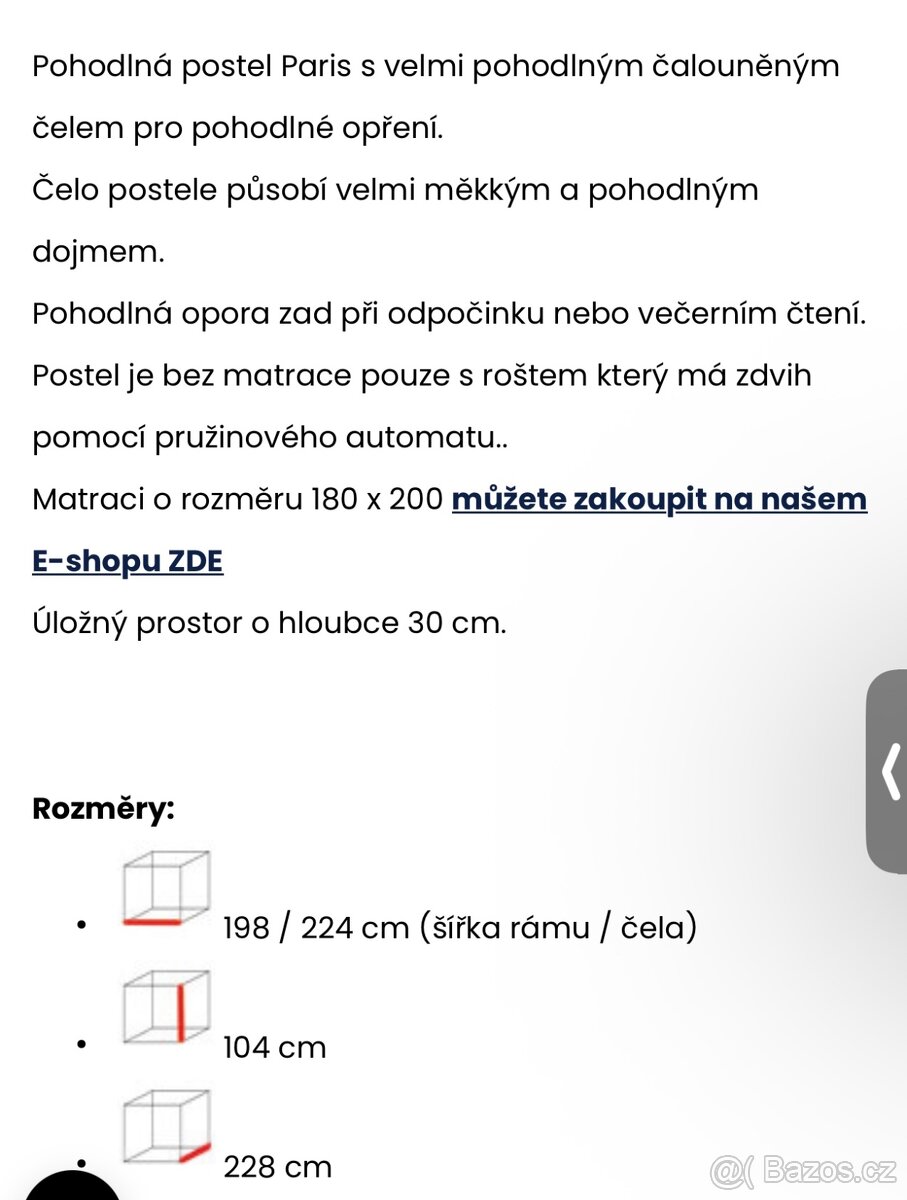 Manželská postel 180x200 - 5