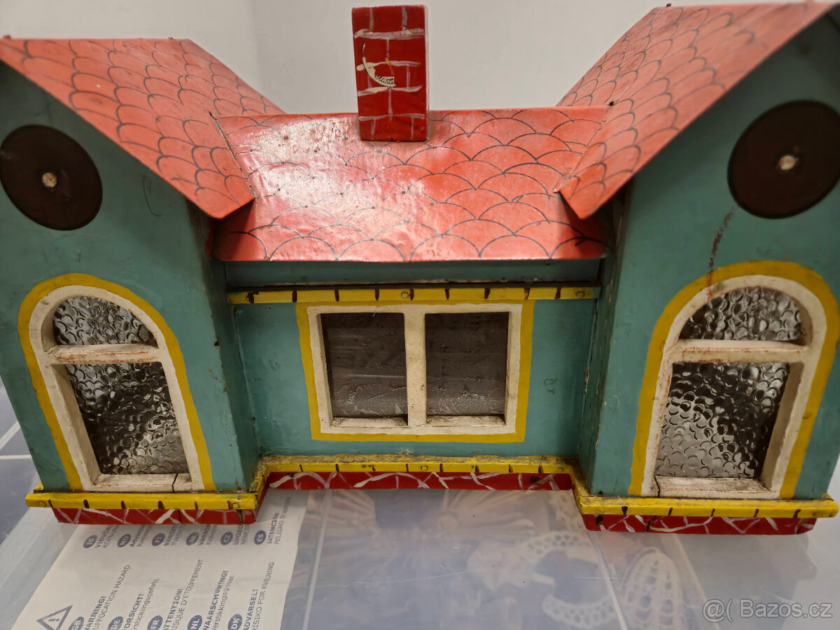 Domeček, plech, dřevo, sklo - 5