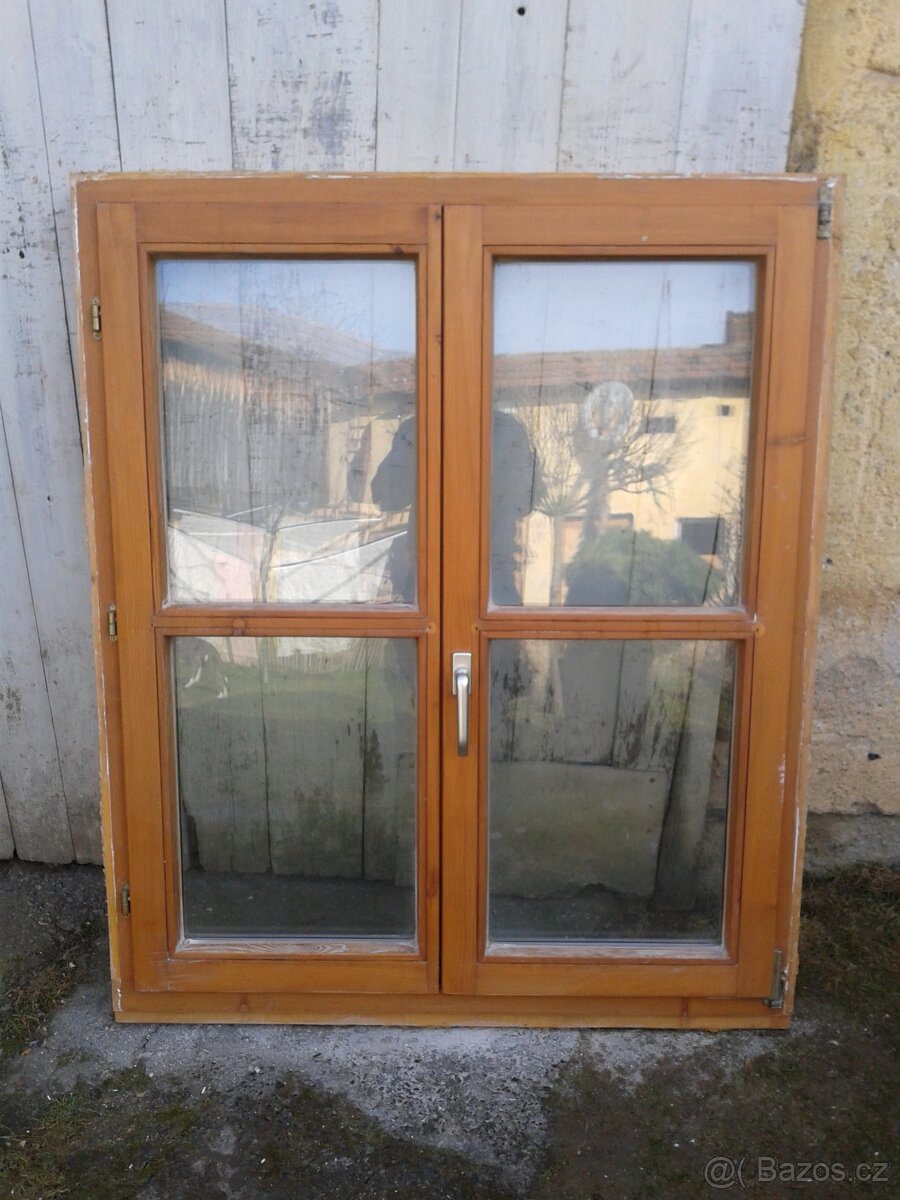 4 kusy - Dřevěné okno 111 x 132 cm - 5