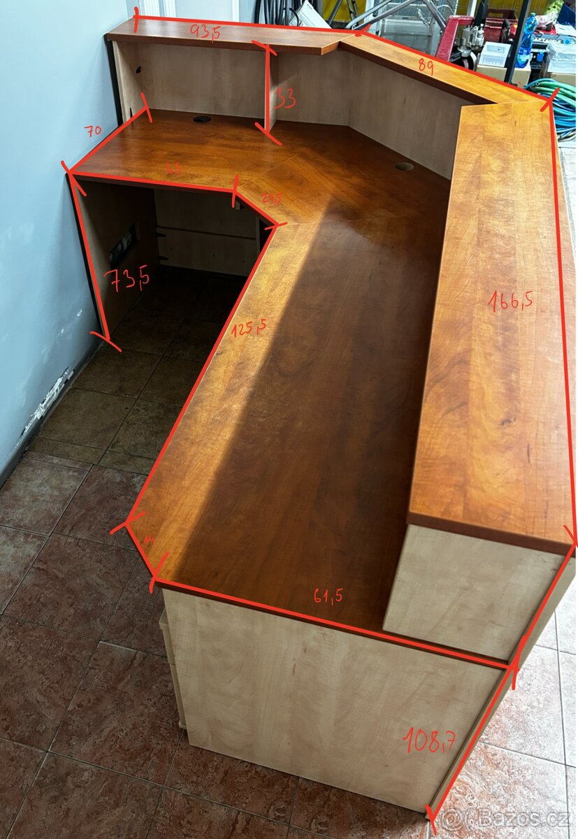 Prodejní pult + PC pracoviště / recepce do obchodu - 5