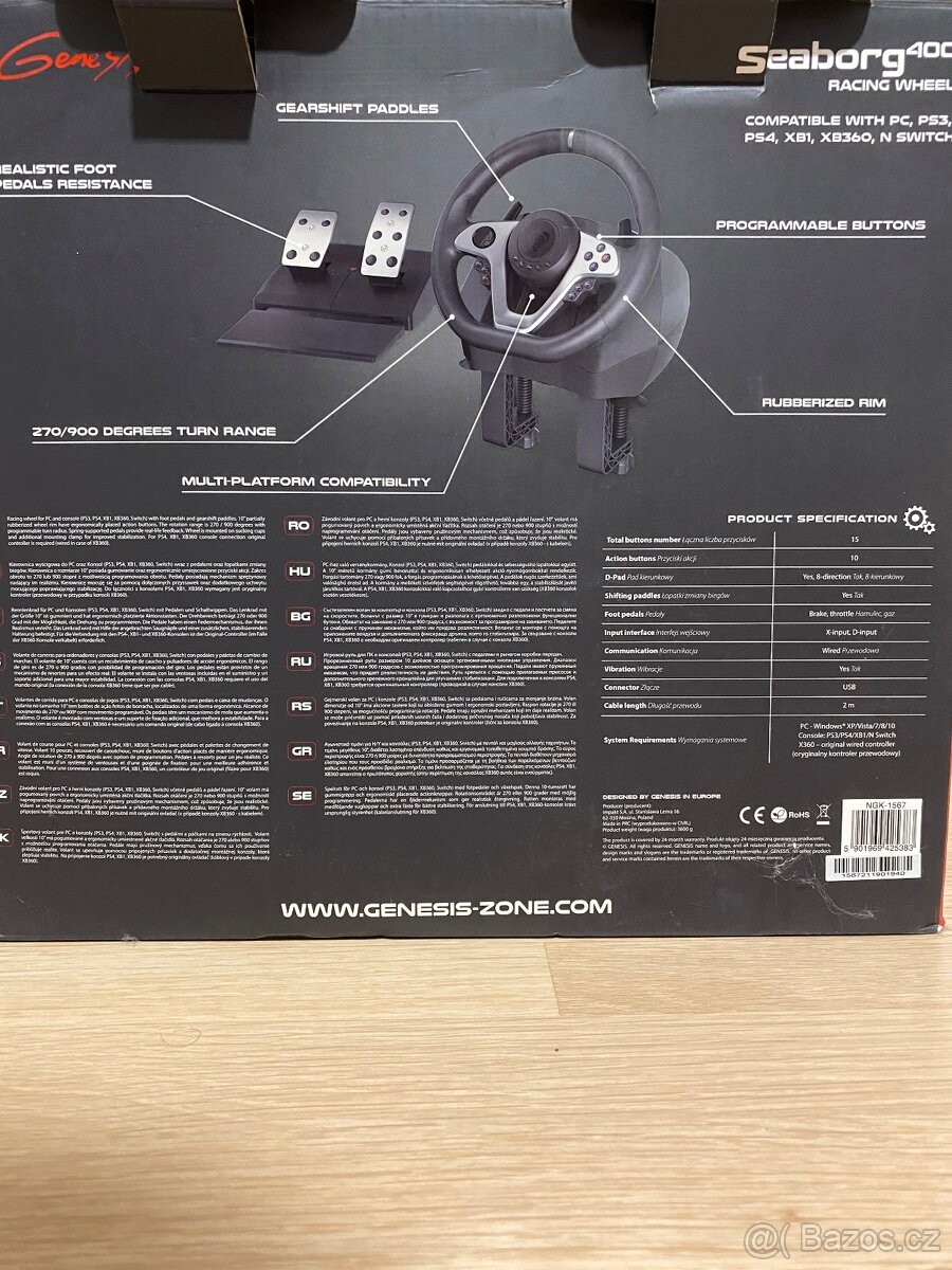Herní volant genesis seaborg 400 - 5