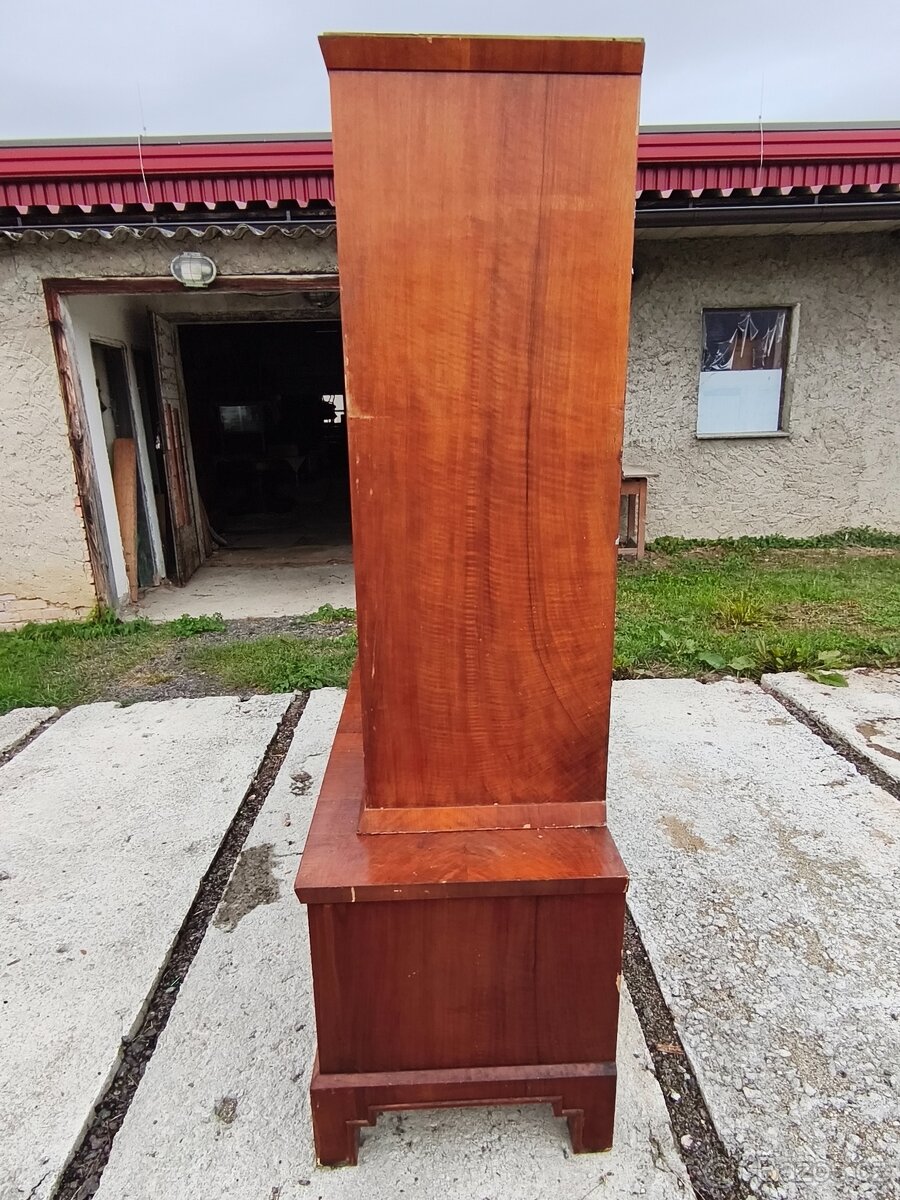 Halabala,Art-deco ořechová knihovna - 5