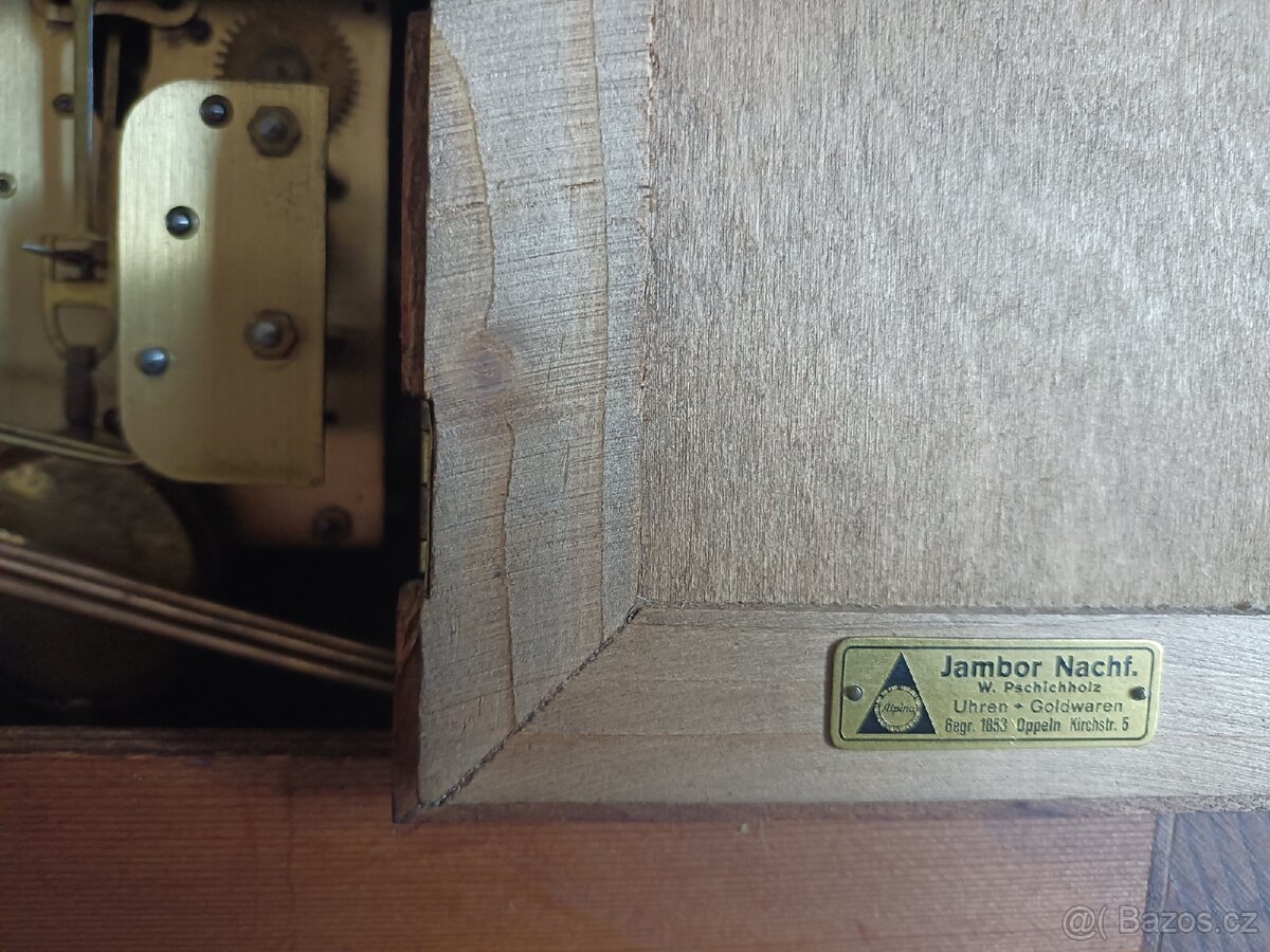 Krbové hodiny stolní starožitný Jambor Nacht - 5