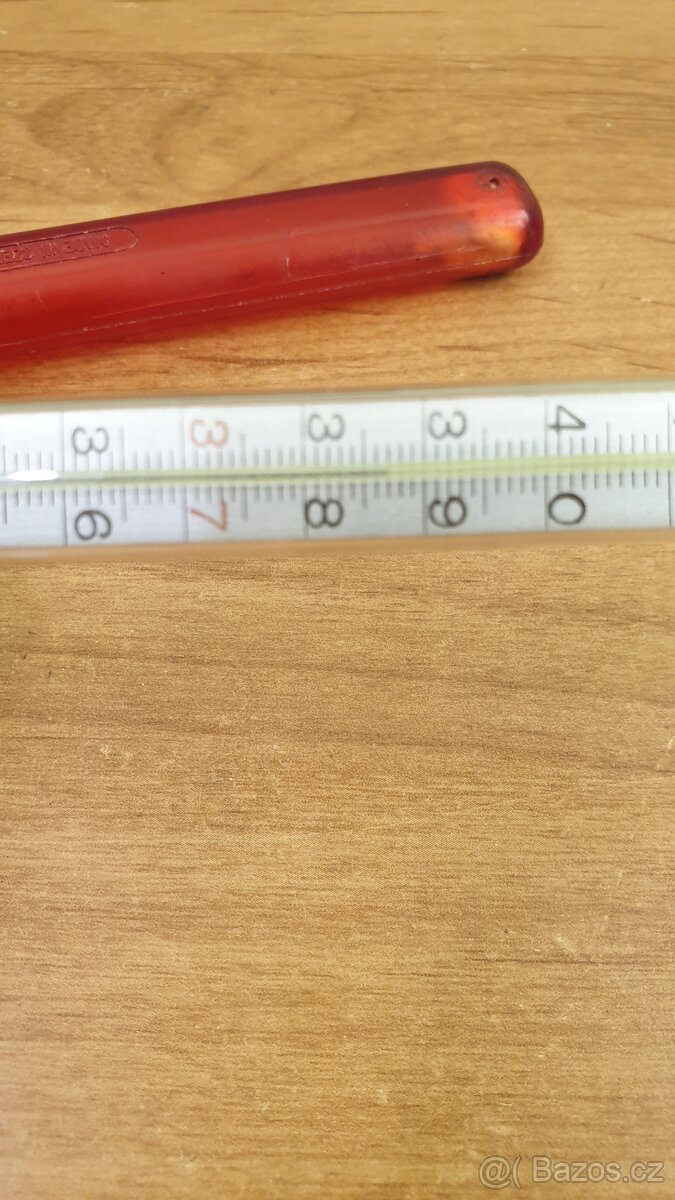 MINUTOVÝ RTUŤOVÝ TEPLOMĚR LÉKAŘSKÝ, RYCHLOBĚŽKA - 5