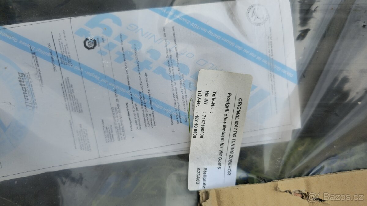 Přední gril VW Golf 5 - 5