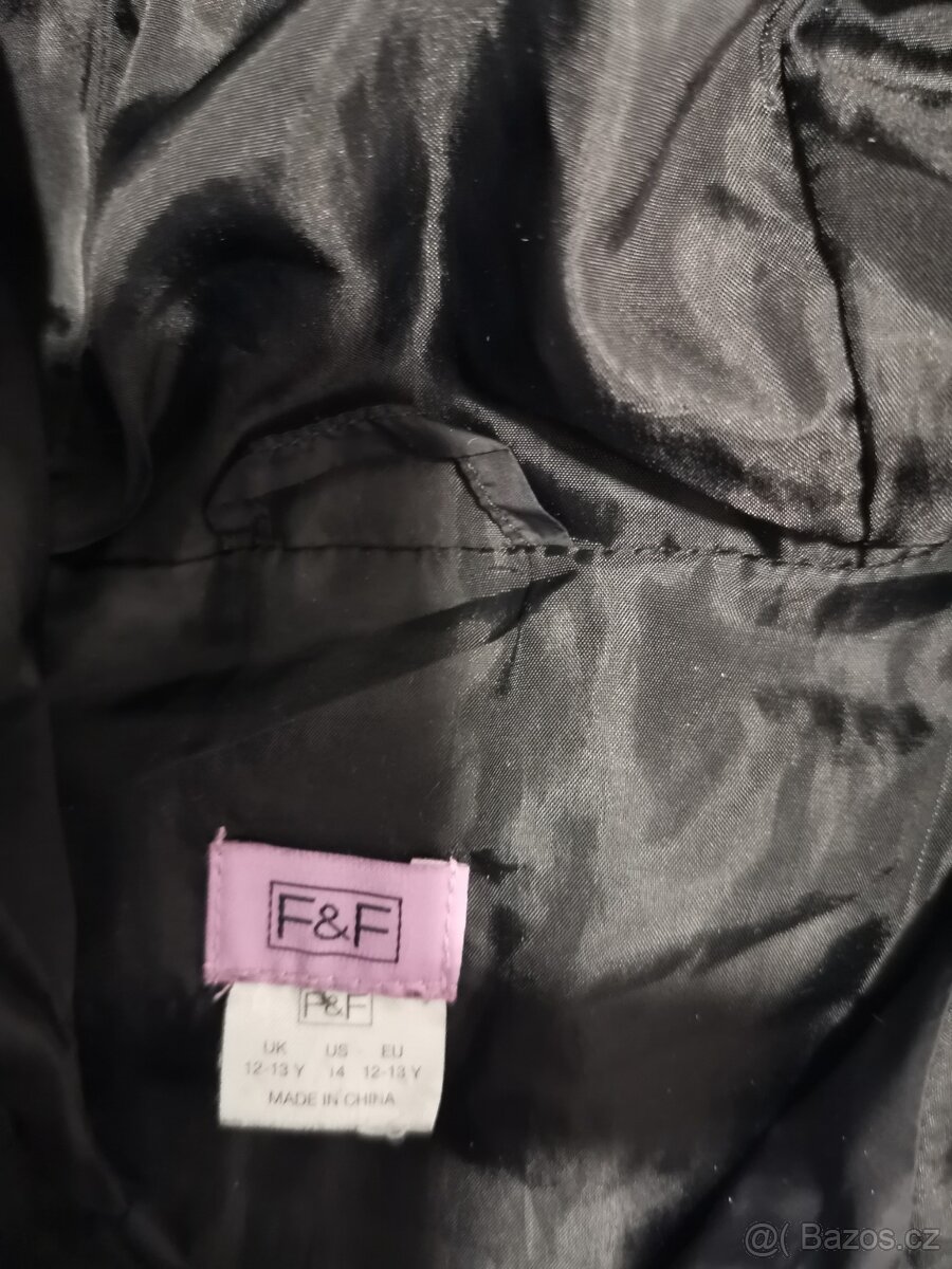 Bunda šedá vel.164,bunda černá vel.13-14let - 5