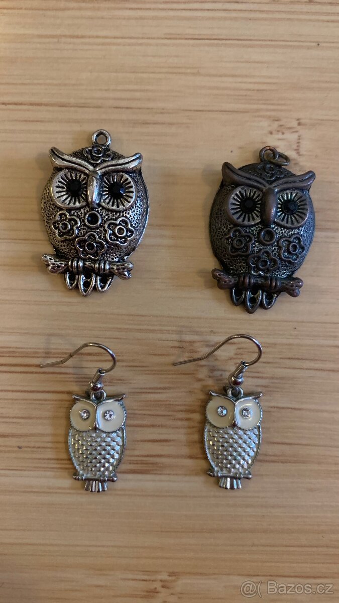 Souprava dva přívěsky a náušnice sova - 5