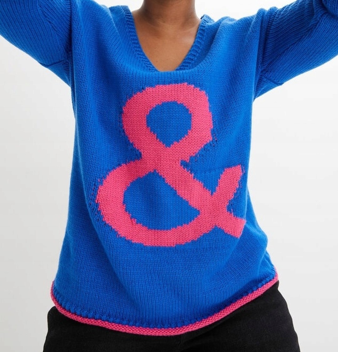 Modrý svetr bon Prix L - 5