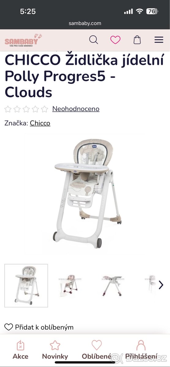 Jidelni detska zidle Chicco polly progres 5 - 5