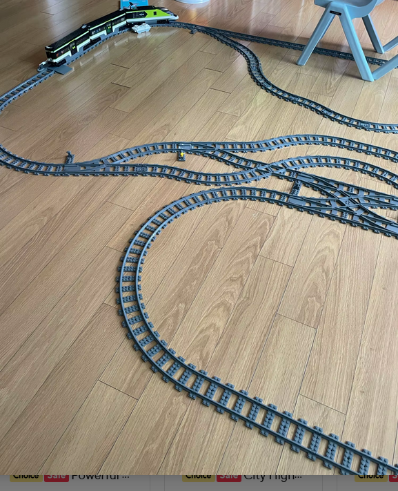 City koleje (náhrada) rovinky, zatáčky, vyhybky 104kusů - 5