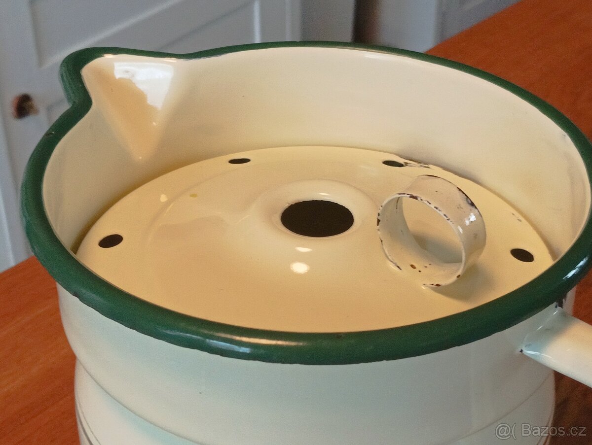 SMALTOVANÝ OHŘÍVAČ MLÉKA FRANCIE - 5