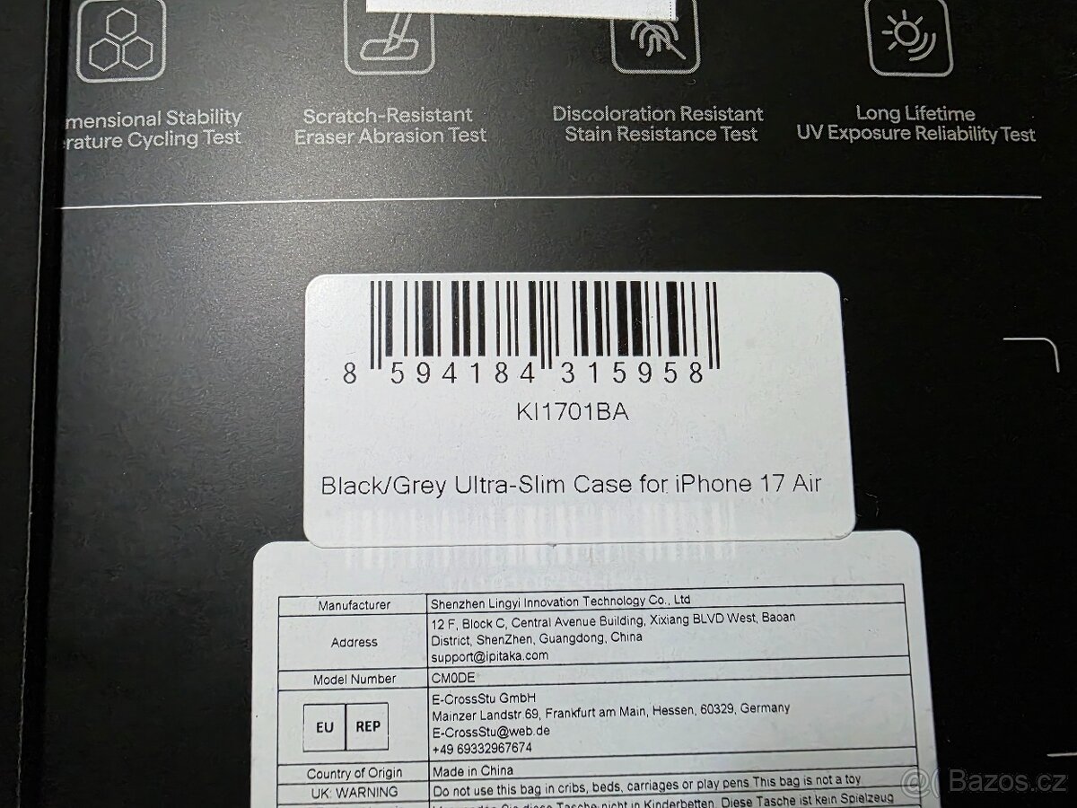 iphone air pitaka ultra slim kryt, aramid-karbon, novy - 5