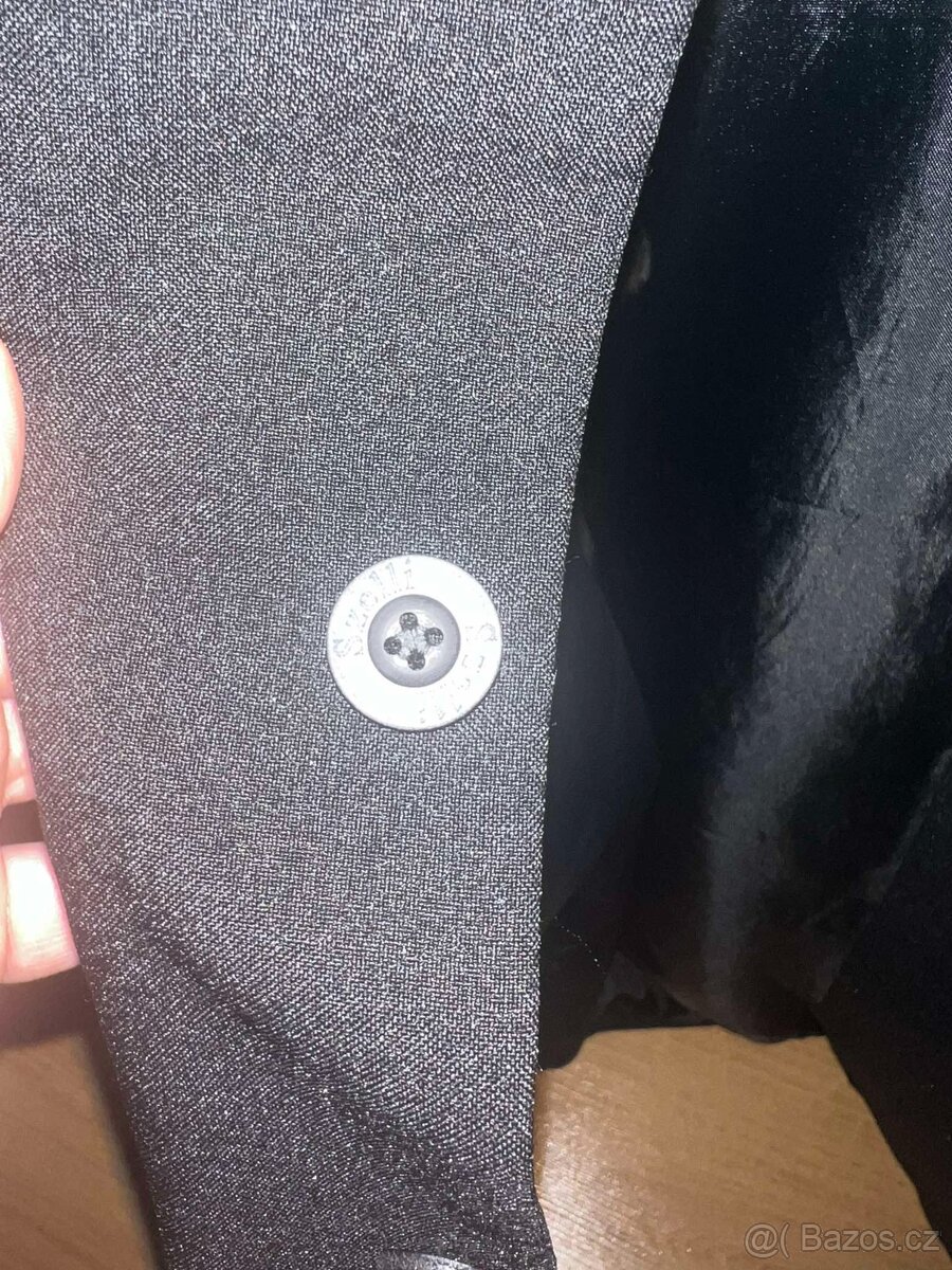 Pánské společenské sako Szelli – klasický střih, černé - 5